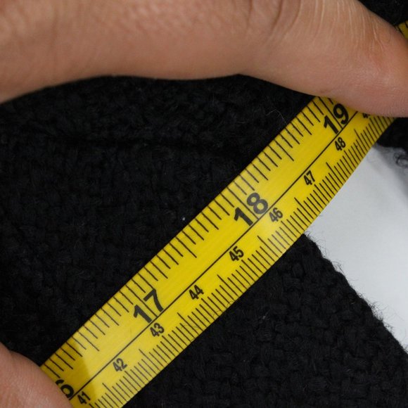 AK Anne Klein Tweed Jacket Blazer Women Black Button Front Designer Lined Size 6 - Picture 8 of 9